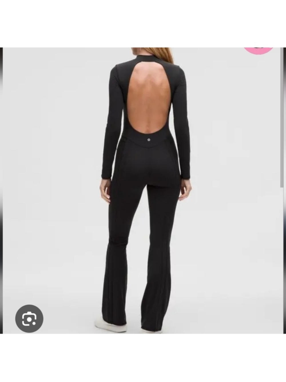 Black Long-Sleeve Fitted Jumpsuit bodysuit lululemon large / xl - Picture 2 of 10